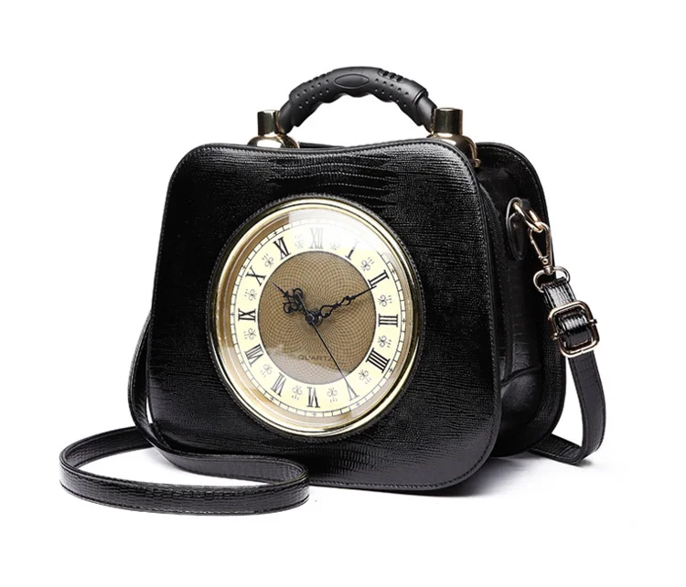 Персонализированные забавные модные часы форма кожаная сумка женская сумочка Роскошные сумки дизайнер известных брендов сумка на плечо мешок основной