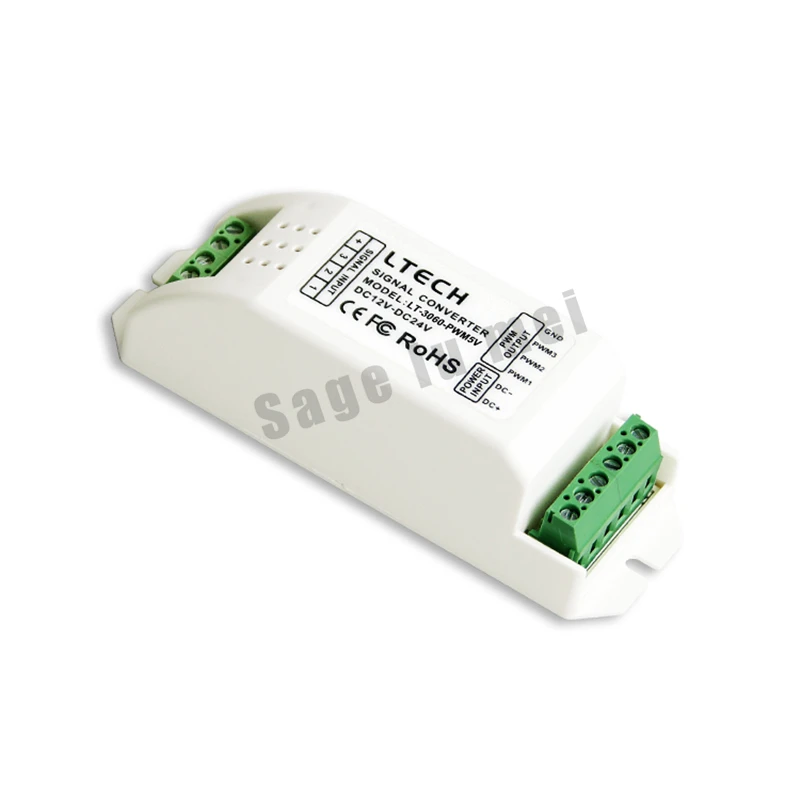 

LTECH LT-3060-PWM5V;LED Power Repeater Controller LED Dimming Signal converter(amplifier);DC12V-24V input;5v PWM*3CH output