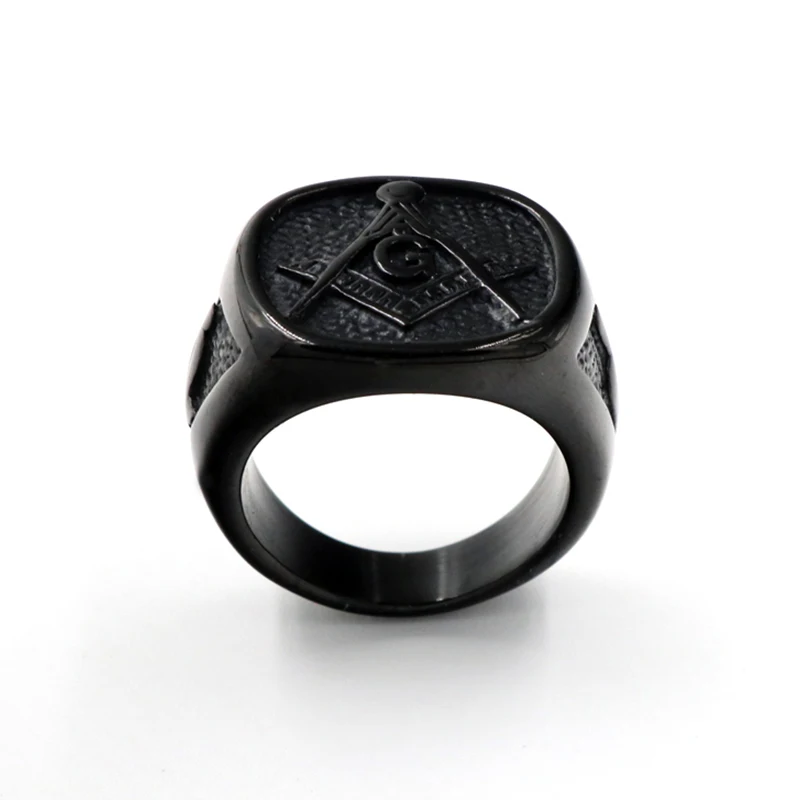 Calm Black plated College Style Кольцо масоны масонские кольца для мужчин обручальное кольцо