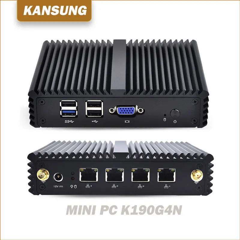 

Newest Cheap Industrial Computer J1900 Fanless Mini PC 4 LAN Quad Core Ubuntu Windows Linux Firewall Barebone X86 Desktop PC