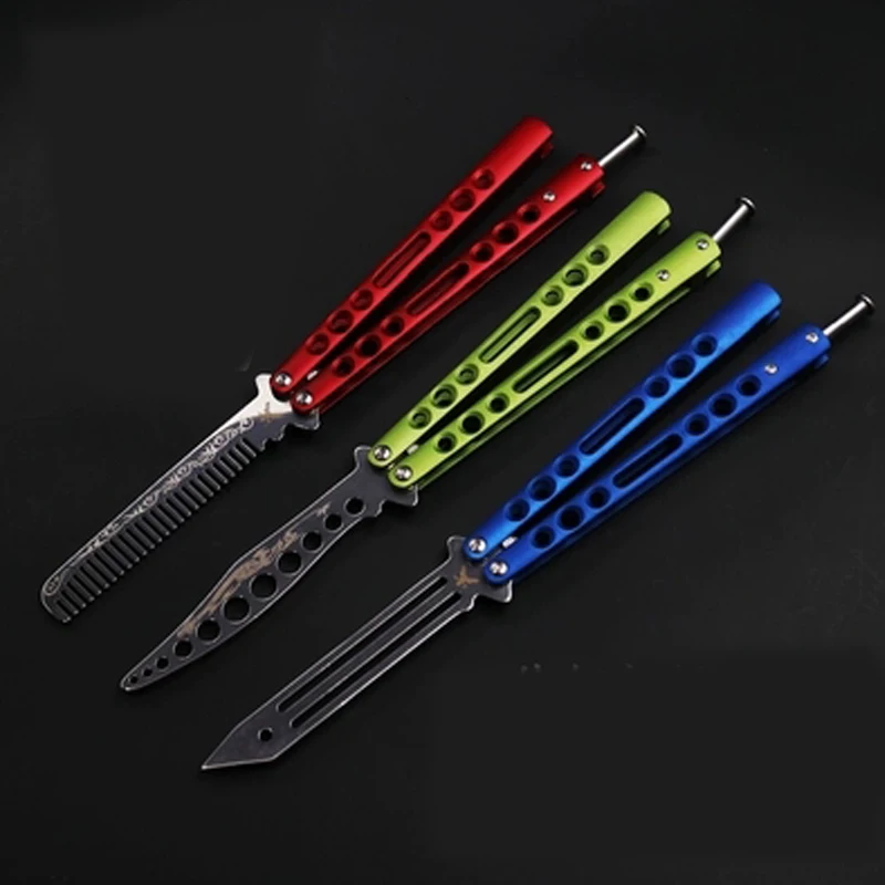 

Butterfly In Knife Folding One-piece Steel Handle Butterfly Knife Practice Professional Safe Practice Trainer No Sharp Dull Tool