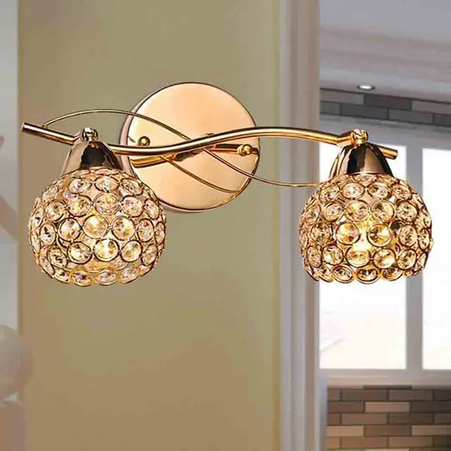 Postmodern Multi-head K9 Crystal Sconce Wall Lamp Light