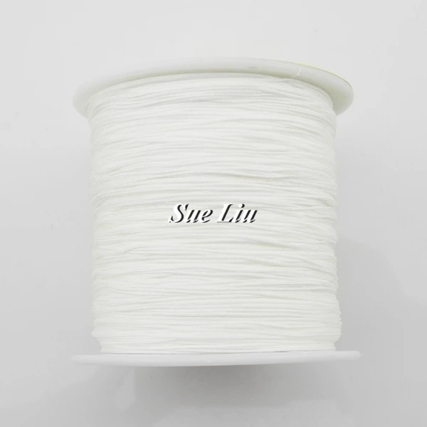 0,5 мм 38-Цвет нейлоновый шнур китайский узел макраме шнур плетеный браслет шнура Ленточки шнур для бус-150 м Катушка - Цвет: White CX800