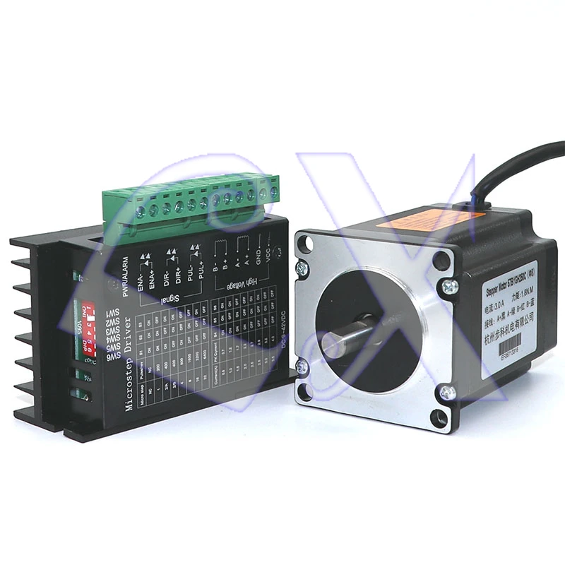 2-phase Hybrid Stepper Servo Driver Kit 57BYGH250C 1.8N.m 6mm Shaft diameter motor + TB6600 4A 32 microsteps driver | Обустройство