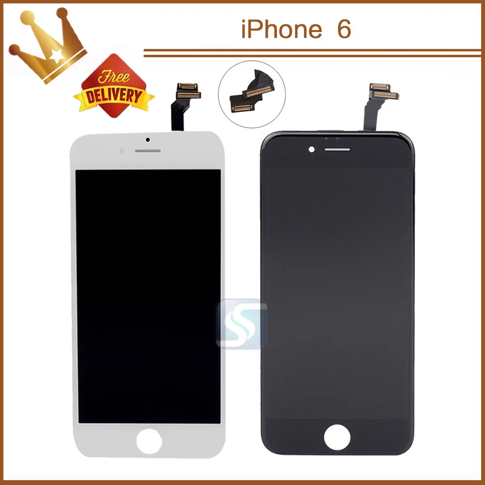 50pcs/lot Grade A+++ Cold glue tested for display iphone 6 lcd screen with Digitizer Assembly