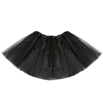 Fashion Sweet Girls Skirt Net Yarn Mini Tutu Skirt Dance Wear Princess Ball Gown Skirt 7 Colors - Цвет: black