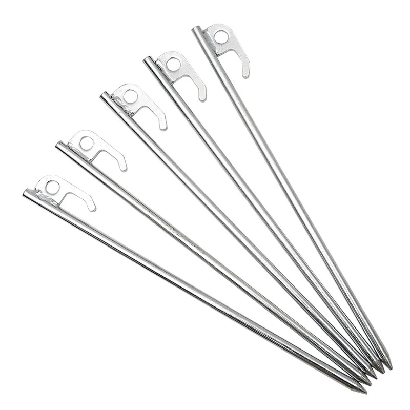 

5Pcs Heavy Duty 304 Stainless Steel Camping Awning Tent Stake Peg For Anchoring Tent Tarps Landscaping Garden Plants