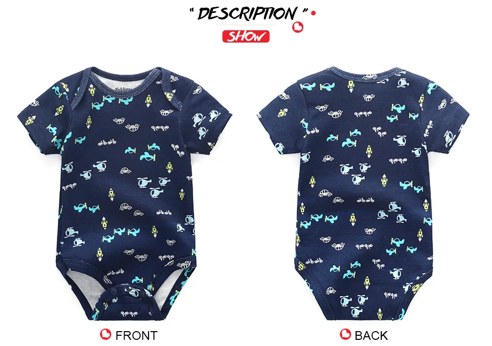 Unisex algodão bodysuits para bebê recém-nascido, macacões