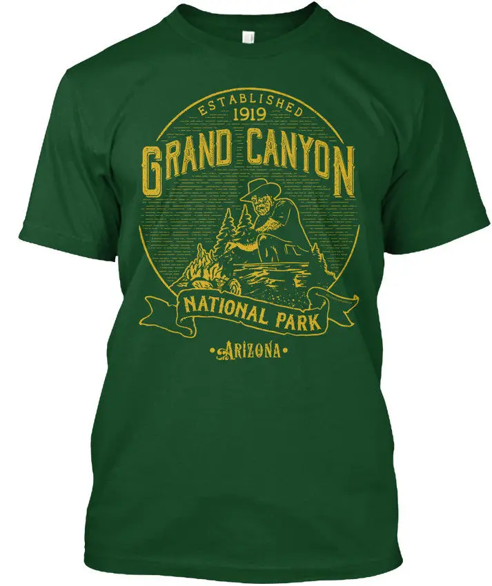 Гранд каньон национальный парк ковбой установлено 1919 Популярные Tagless футболка