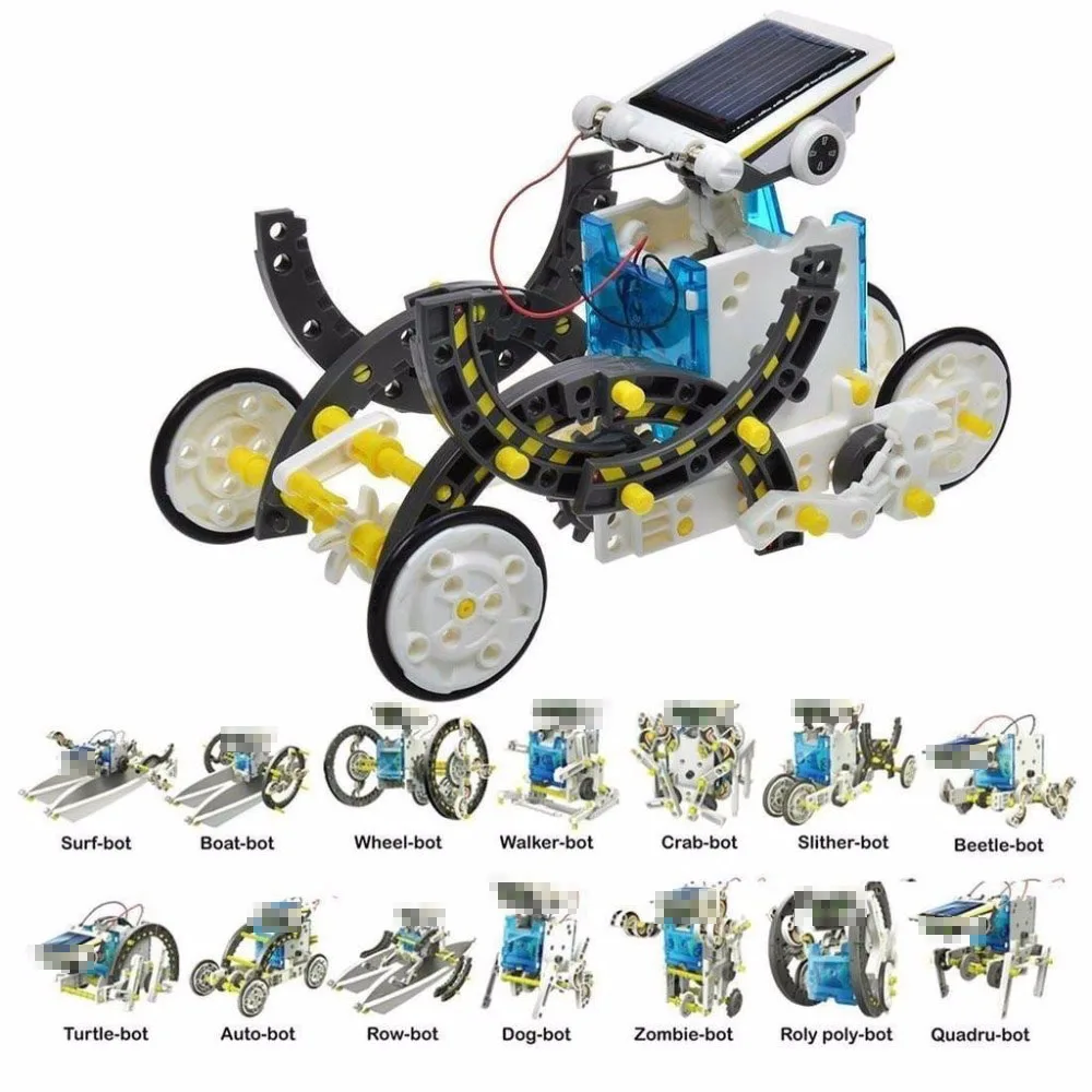 13イン1 ソーラーロボットキット 太陽光で動く 工作キット Amazon | 13イン1 ソーラーロボットキット おもちゃ 13種類工作