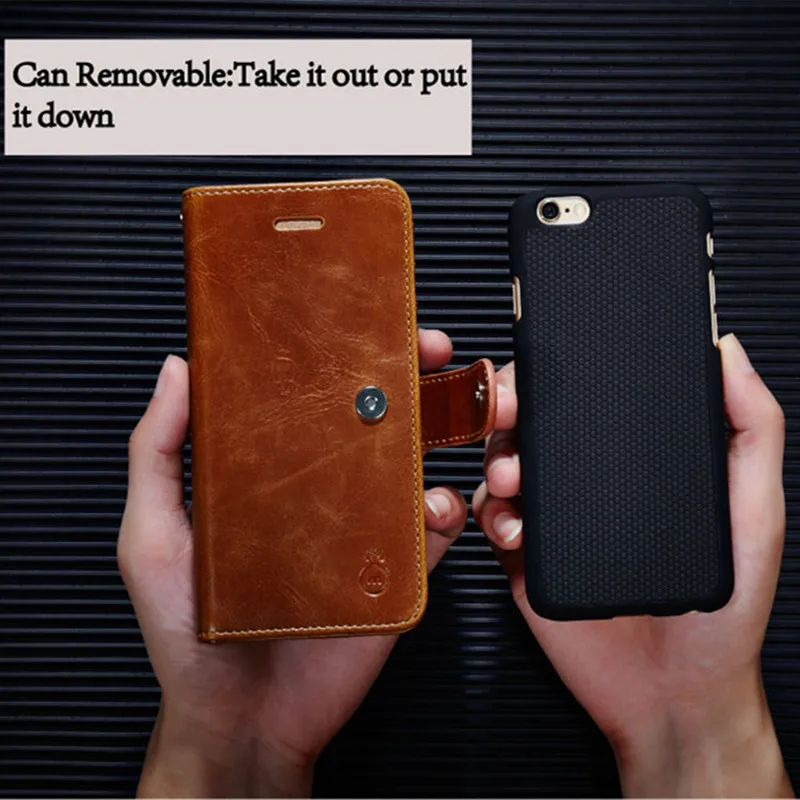Removable Wallet Leather Cover Phone Case For iPhone 6 6S 7 Plus 5S SE Multi function