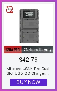 Nitecore USN3 Pro Двойной слот USB QC Зарядное устройство для sony NP-FM500H NP-F550 NP-F970 NP-F770 NP-F730 NP-F750 F550 F970 Камера Батарея