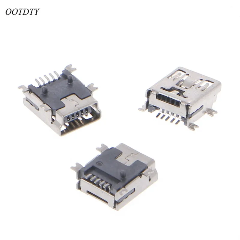 OOTDTY 10 шт. мини USB Type B 5 контактный гнездовой разъем для зарядки мобильный
