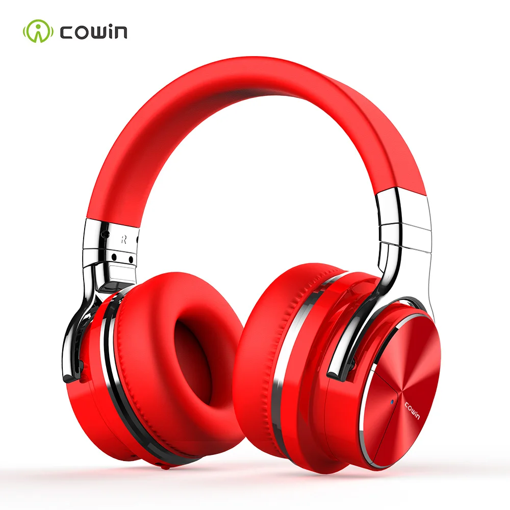 Cowin E7PRO Active шум шумоподавления наушники беспроводной Bluetooth гарнитура стереонаушники HiFi с микрофоном - Цвет: E7PRORED