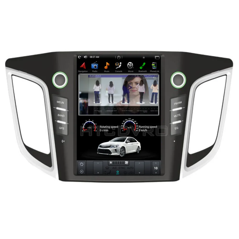 Best YMODVHT 10.4inch Telsa Style Vertical Screen Quad Core Android 7.1 2GB RAM Car DVD GPS for Hyundai IX25/Creta2014 2015 2016 2017 2