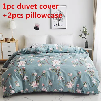 

Peach blossom duvet cover sets Pure cotton quilt cover twin single double queen king bedding set 2pc pillowcase comforter cover