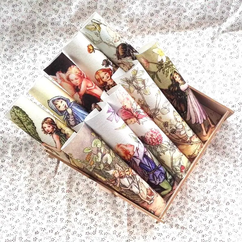 

Fairies Digital Printing Hand Dyed Fabric DIY Sewing Patchwork Cloth Scrapbooking for Purse Bag wall decora flower girl