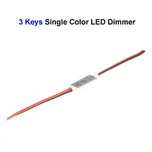 100 шт. DC12-24V 3 ключа Мини один Цвет светодиодный диммер контроллер для SMD 5050 3528 5730 5630 один Цвет Светодиодные ленты света