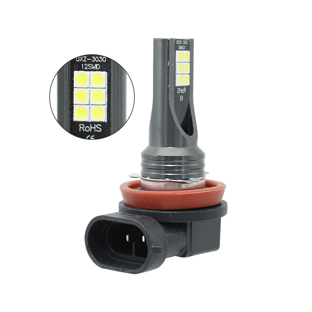 1 шт. H11 H9 H8 светодиодные противотуманные лампочки 3030 SMD Светодиодные