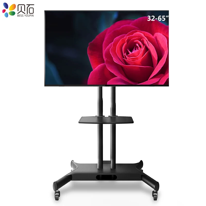 المحمول التلفزيون عربة قطب التلفزيون الطابق حامل جبل المنزل عرض التلفزيون عربة ل 32-65 \