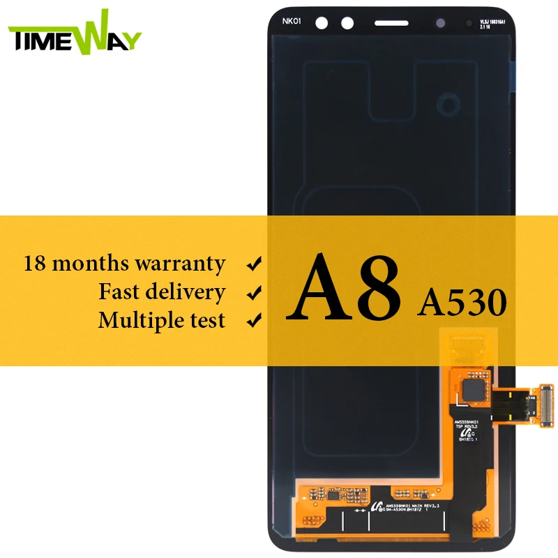 

Super AMOLED LCD For Samsung A8 2018 LCD Dispaly With Touch Screen Assembly For Samsung A530 A530F A530N A530DS Screen