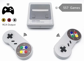

Wireless Retro Mini TV Video Game Console Retro Game Console For Nes 8 Bit Games with 557 Built-in Games Double Gamepads