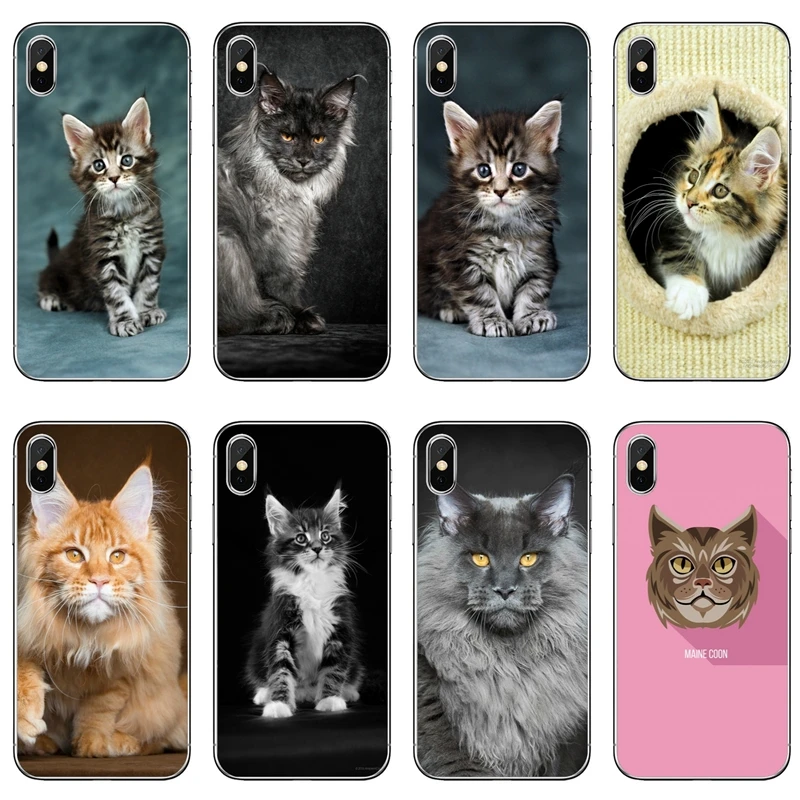 

maine coon cat kittens For Xiaomi Redmi S2 5 plus 6 4 Pro 6A 4A 4x Note 6 5 5A 4 3 Pro Pocophone F1 case Soft phone cover cases