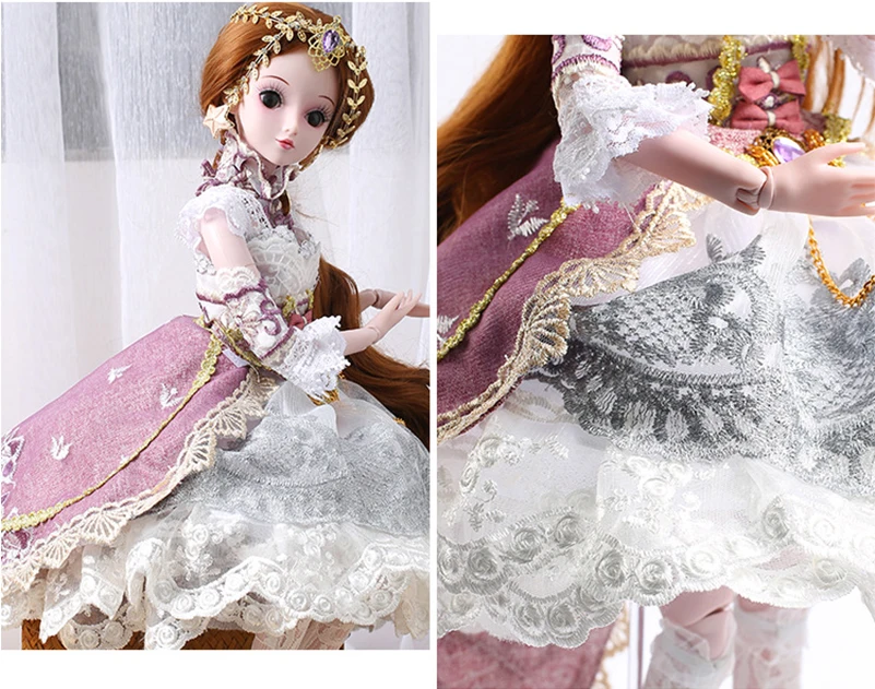 New Fantasy Clothes for 60cm BJD Dolls Accessories Formal Dress Party Gown Skirt Suit for Doll Clothes Toys for Girls Gift