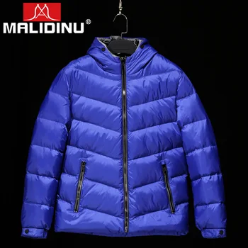 

MALIDINU 2020 Man Down Jacket Brand Winter Down Coat Hooded Thicken Winter Jacket Double Hood Duck Down Jacket Men Free Shipping