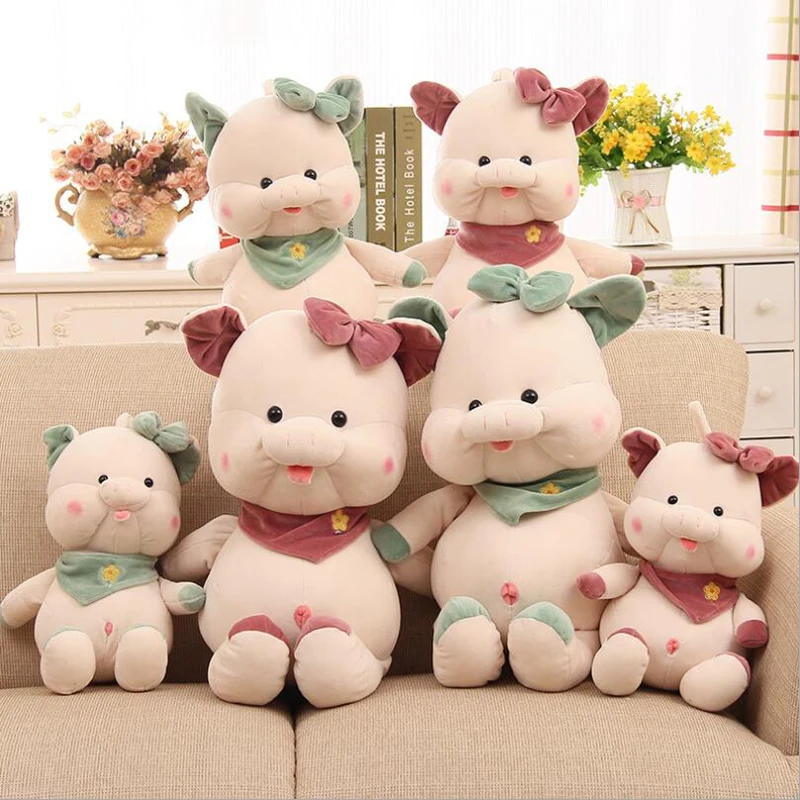 

New Lovely Scarf Pig Short Plush Toys Stuffed Animal Pig Toy Soft Plush Doll Children Birthday & Christmas Gift