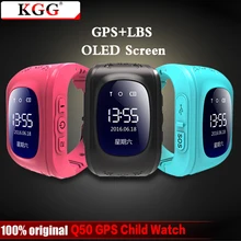 KGG Anti Lost Q50 OLED Child GPS Tracker SOS Smart Monitoring Positioning Phone Kids GPS Baby Watch Compatible IOS & Android