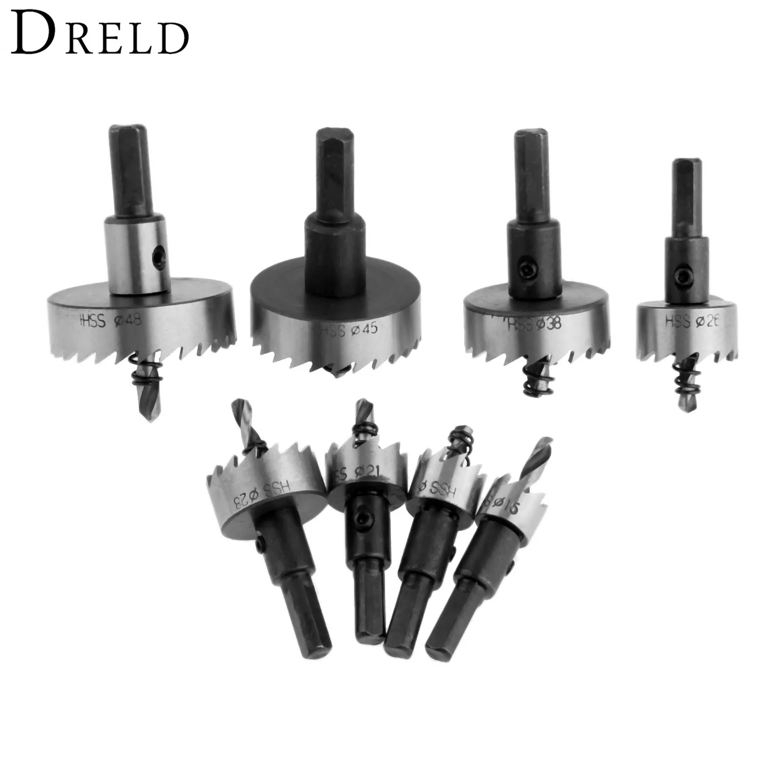  DRELD 1Pc 12-50mm HSS Drill Bit Hole Saw Woodworking Carpentry Tools Holesaw Metal Cutting Drilling