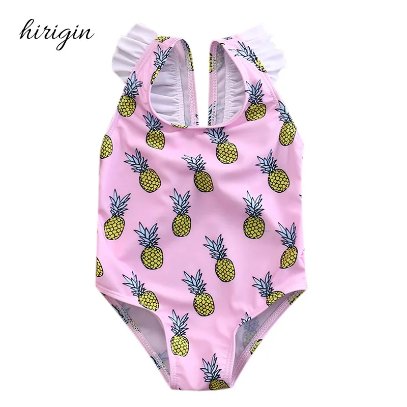 

HIRIGIN Brand Polyester Toddler Baby Kid Swimsuit One Piece Girls Swimsuit Bikini Swimwear Beach 0-4T