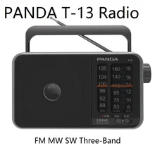 Панда T-13 радио FM Средняя волна коротковолновый трехполосная работа простой звук Качество Чистый портативный компактный указатель радио