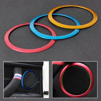 

CITALL New 4Pcs Interior Door Stereo Speaker Trim Cover Ring Set For BMW 3 Series F30 F34 316i 320i 328i 335 2012 2013 2014 2015