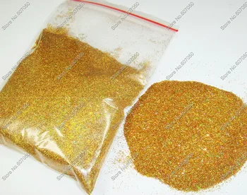 

50gramx 1/128"(0.2mm)008inch Holographic Laser Gold Color Shining Fine Nail Glitter Dust Powder for Nail Art DIY Glitter Craft