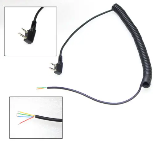 2 шт. пружинный провод для микрофона Baofeng UV5R Kenwood TK370 Linton YTY|for cable|line cableline wire |