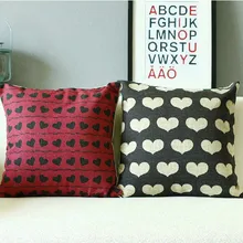 Минималистский Сердце Пара Lover Подушки детские, льняные подушки офис подушки украсить дом 45 см* 45 см