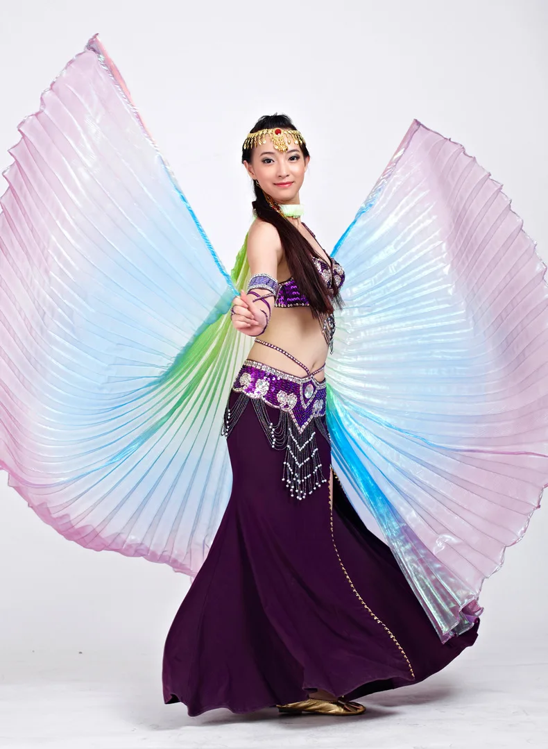 Большой живот Восточный эгипетский танец бабочка Isis Крылья ангела для женщин танец живота, танцевальный костюм аксессуары близко назад