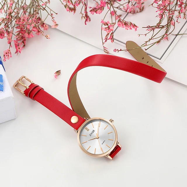 zivok Fashion Brand Women Bracelet Watch Red Long Leather Lovers Quartz Wrist Wa zivok Fashion Brand Women Bracelet Watch Red Long Leather Lovers Quartz Wrist Wa