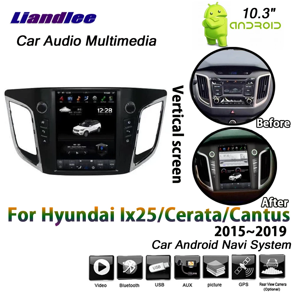 Liandlee 10," Android система для hyundai Ix25/Cerata/Cantus~ автомобильный вертикальный экран BT gps-навигатор мультимедиа