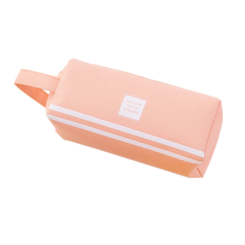 На двойной молнии для карандашей чехол Kawaii школьный пенал объемный пенал коробка для девочек Подарки Симпатичные канцелярские принадлежности мешок школы - Цвет: pink