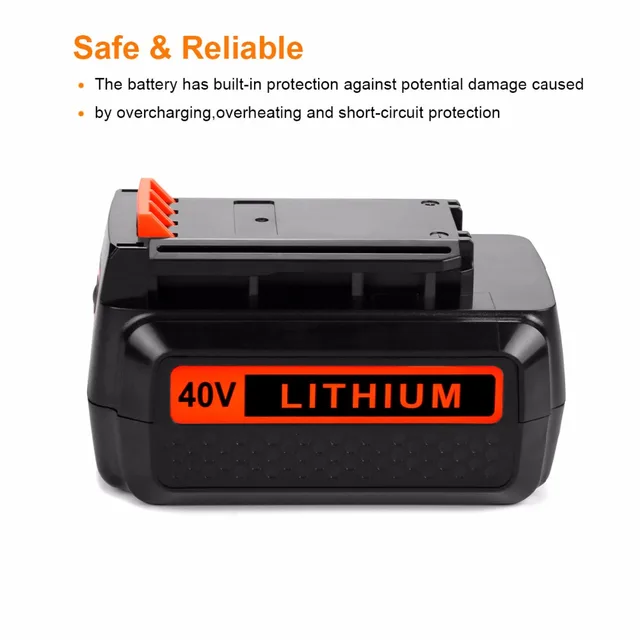 Replacement 5.0Ah 6.0Ah 40V MAX for Black & Decker LBX2040 LBXR36 LBXR2036  BL2036 Rechargeable Lithium Battery 36V Power Tools - AliExpress