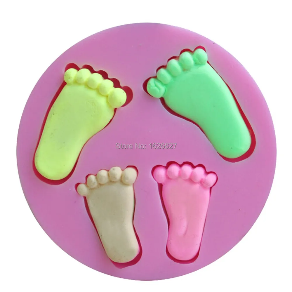 Silicone Baby Foot Mold For Cake Decoration Fondant 3D ...