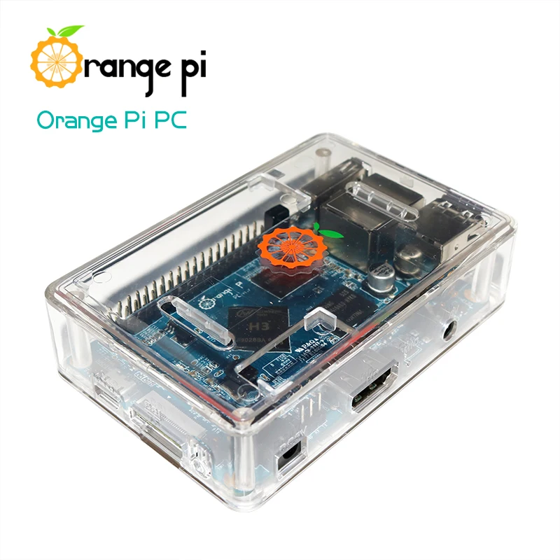 Оранжевый Pi PC SET2: оранжевый Pi PC+ прозрачный ABS чехол с поддержкой Android, Ubuntu, Debian