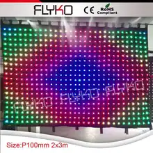 P100mm Крытый полноцветный светодиодный видео занавес