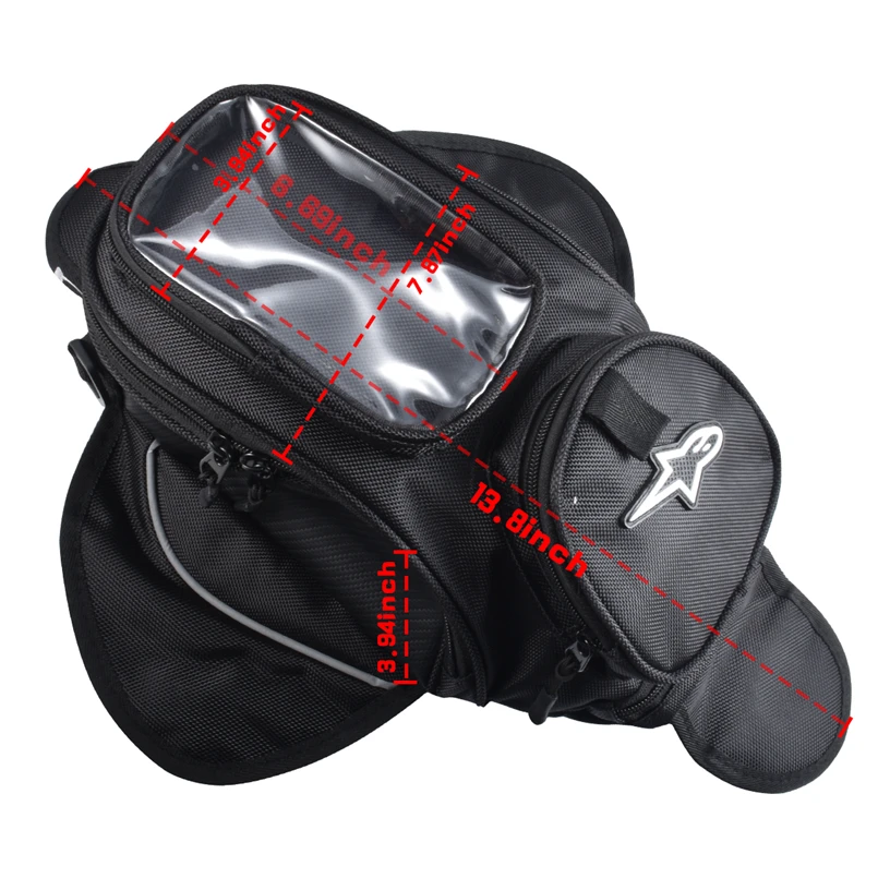 Motorcycle tank bag Oil Fuel Bag Magnetic Moto Saddle Luggage GPS Phone Bag Bigger Window suitcase For iphone Samsung