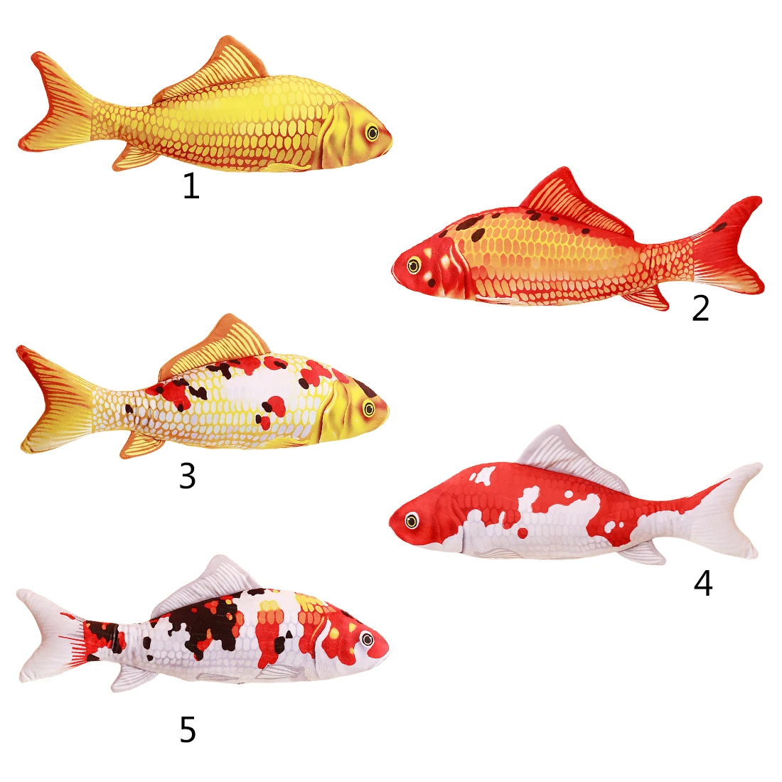 

Vivid Artificial Fish Shape Simulation Plush Pet Cat Chew Toy Cat Mint Catnip Fish Toys Interaction Training Toys