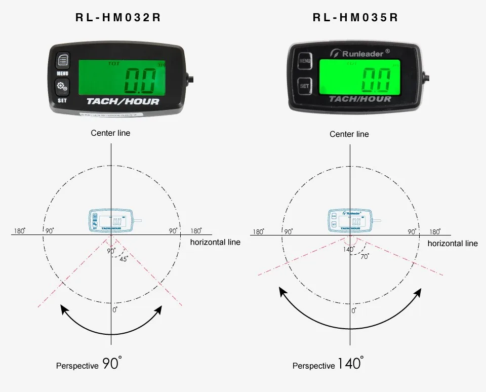 Retroiluminado para 2 Motor Indutivo Tacômetro Hour Meter Medidor Reajustável Digital - 4 Tempos Motocicleta Marinha Glidersnow Blowe Hm035r 15 Motor Indutivo Tacômetro Hour Meter Medidor Reajustável