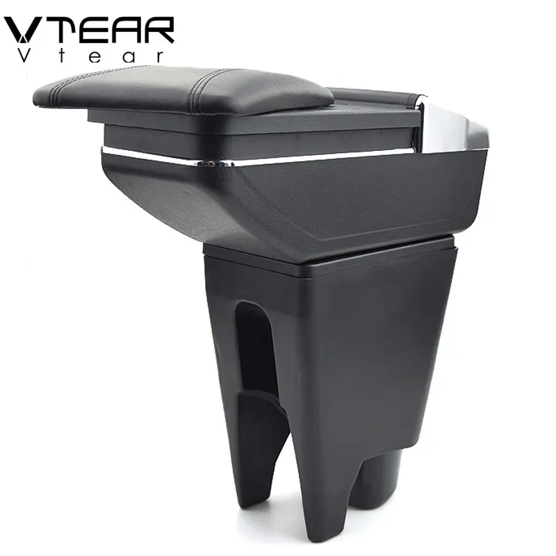 

Vtear for BYD F0 FO accessories car armrest leather arm rest rotatable storage box center centre console car-styling interior